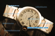 Cartier Ballon Bleu De Automatic Steel Case with Beige Dial and Two Tone Strap