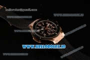 Hublot Big Bang Evolution Chrono Swiss Valjoux 7750 Automatic Rose Gold/PVD Case Black Dial With Stick/Arabic Numeral Markers Black Rubber Strap