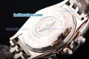 Breitling Chronomat Evolution Swiss Valjoux 7750 Automatic Movement Black Dial with White Subdials and Stick Markers