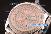 Breitling For Bentley Asia Valjoux 7750 Automatic Movement with White Dial and SS Strap-Small date