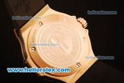 Hublot Big Bang Miyota Automatic Rose Gold Case with PVD Bezel and Black Rubber Strap-Lady Size