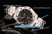 Tag Heuer Aquaracer Swiss Chrono Quartz Steel Case with Silver Stick Markers and Black Dial