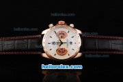 Tag Heuer Grand Carrera Calibre 17 Working Chronograph Rose Gold Bezel with White Dial Tag Heuer Grand Carrera Calibre 17 Working Chronograph Rose Gold Bezel with White Dial
