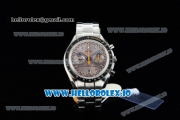 Omega Speedmaster Racing Master Clone Omega 9900 Automatic Steel Case/Bracelet Brown Dial With Stick Markers(JH)