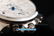 Ulysse Nardin Maxi Marine Swiss Valjoux 7750 Automatic Movement White Dial with Black Rubber Strap