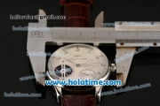 IWC Portuguese Tourbillon Schaffhausen Asia 6497 Manual Winding Steel Case with Silver Dial and Arabic Numeral Markers