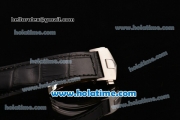 Tag Heuer Carrera Mikrotourbillons Chrono Swiss Quartz Steel Case with Black Leather Bracelet and Black Dial