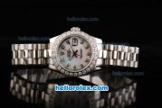 Rolex Datejust Automatic with Diamond Bezel,White MOP Dial and Diamond Marking-Lady Size