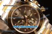 Rolex Daytona Two Tone YG Rolex 4130 Auto Best Edition 1:1 Clone Grey Dial Stick 116523