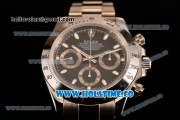 Rolex Daytona II Chrono Swiss Valjoux 7750 Automatic Full Steel with Black Dial and White Stick Markers (JF)