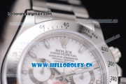 Rolex Daytona Chronograph Clone Rolex 4130 Automatic Stainless Steel Case/Bracelet with White Dial and Stick Markers (EF)