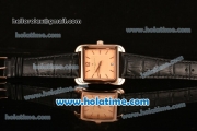 Vacheron Constantin Historiques Toledo Miyota Quartz Rose Gold Case with Stick Markers and Champagne Dial