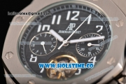 Audemars Piguet Royal Oak Tourbillon Asia Automatic Full Steel with Black Dial and White Arabic Numeral Markers