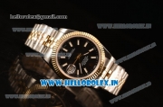 Rolex Datejust 37mm Swiss ETA 2836 Automatic Two Tone with Black Dial and Stick Markers