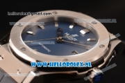 Hublot Classic Fusion 9015 Auto Steel Case with Blue Dial and Blue Leather Strap
