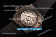 Hublot King Power Chrono Swiss Valjoux 7750 Automatic PVD Case with Black Dial and Red Stick Markers