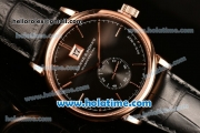 A.Lange&Sohne Saxonia Miyota Quartz Rose Gold Case with Stick Markers and Black Dial