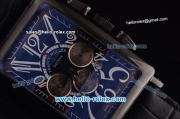 Franck Muller Long Island Chronograph Miyota Quartz Movement PVD Case with Black Dial and White Numeral Markers