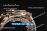 Rolex Datejust 3135 Auto Yellow Gold Case with Black Dial and Two Tone Bracelet - 1:1 Origianl (AAAF)