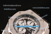 Audemars Piguet Royal Oak Offshore Chronograph Miyota OS10 Quartz Full Steel with Stick Markers and Black Dial