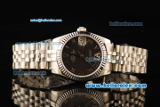 Rolex Datejust Automatic Movement Full Steel with ETA Coating Case and Black Dial