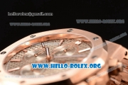 Audemars Piguet Royal Oak Chronograph Miyota OS10 Quartz Rose Gold Case with Grey Dial and Rose Gold Bracelet