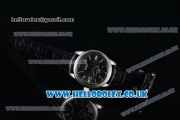 IWC Ingenieur Clone IWC 52010 Automatic Steel Case with Black Dial Stick Markers and Black Leather Strap