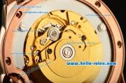 Cartier Ballon Bleu De Swiss ETA 2836 Automatic Rose Gold Case/Bezel/Strap White Dial Roman Markers