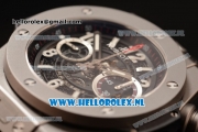 Hublot Big Bang Unico Chrono Swiss Valjoux 7750 Automatic Steel Case with Black Dial and Black Rubber Strap - 1:1 Original