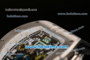 Richard Mille Felipe Massa Flyback Chrono Swiss Valjoux 7750 Automatic Steel Case with Skeleton Dial and White Arabic Numeral Markers