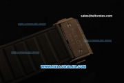 Hublot King Power Swiss Valjoux 7750 Automatic Movement PVD Case with Black Rubber Strap