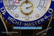 Rolex Yacht-Master II Chrono Swiss Valjoux 7750 Automatic Yellow Gold Case with White Dial and Yellow Gold Bracelet - (BP)