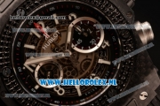 Hublot Big Bang Unico Chrono Swiss Valjoux 7750 Automatic PVD Case with Skeleton Dial and PVD Bezel Black Rubber Strap - 1:1 Original