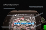 Richard Mille RM11-01 Mancini Chronograph Swiss Valjoux 7750 Automatic PVD Case with Skeleton Dial and White Markers - 1:1 Original