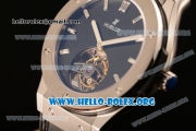 Hublot Classic Fusion Tourbillon Swiss Tourbillon Manual Winding Steel Case with Black Dial and Black Leather Strap (ZF)