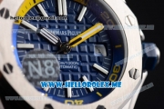 Audemars Piguet Royal Oak Offshore Diver Asia 2813 Automatic Steel Case with Blue Dial and Stick Markers Blue Rubber Strap (EF)