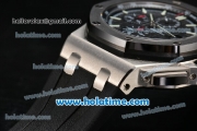 Audemars Piguet Royal Oak Offshore Chrono Swiss Valjoux 7750 Automatic Steel Case with Black Bezel and Stick Markers - 1:1 Best Edition (ZF)