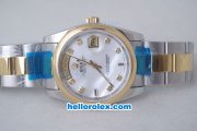 Rolex Day-Date Oyster Perpetual Automatic Rose Gold Bezel with Silver Dial and Diamond Marking-Big Calendar Rolex Day-Date Oyster Perpetual Automatic Rose Gold Bezel with Silver Dial and Diamond Marking-Big Calendar