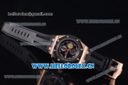 Audemars Piguet Royal Oak Offshore Grand Prix Automatic Chronograph Miyota OS10 Quartz Rose Gold Case with Black Dial Stick Markers and Black Leather Strap (EF)