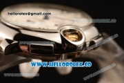 Cartier Ballon Bleu De Chrono Swiss Valjoux 7750 Automatic Two Tone Case with White Dial and Two Tone Bracelet - (H)