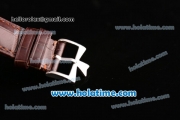 Vacheron Constantin Malte Asia ST25 Automatic Steel Case with Brown Leather Strap and White Dial