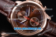 IWC Portugieser Yacht Club Asia ST25 Automatic Rose Gold Case with Brown Dial Brown Leather Strap and Arabic Numeral Markers