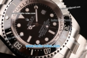 Rolex Sea-Dweller Deepsea Challenge Super Rolex 3135 Automatic Steel Case with White Markers and Black Dial - 1:1 Original