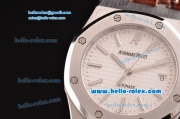 Audemars Piguet Royal Oak Swiss ETA 2824 Automatic Steel Case with White Dial and Stick Markers