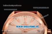 Omega Aqua Terra 150 M Co-Axial Clone Omega 8501 Automatic Rose Gold Case with White Dial and Stick Markers (EF)