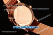 Omega De Ville Co-Axial Swiss ETA 2824 Automatic Rose Gold Case with Champagne Dial and Roman Numeral Markers