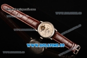 A.Lange&Sohne Tourbilon Pour Le Merite Asia Automatic Steel Case with White Dial and Brown Leather Strap