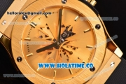 Hublot Classic Fusion Shawn Carter Asia 6497 Manual Winding Yellow Gold Case with Gold Dial and Stick Markers