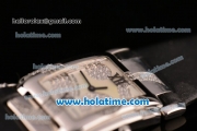 Patek Philippe Twenty-4 Swiss Quartz Steel Case with Black Leather Strap and Diamond/MOP Dial