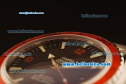 Omega Seamaster Swiss ETA 2836 Automatic Full Steel with Black Dial and Orange Bezel